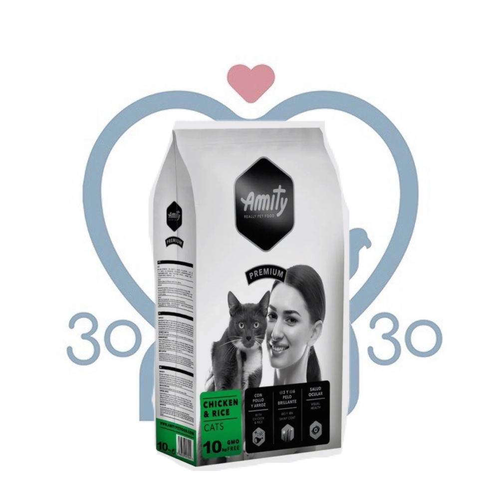 AMITY PREMIUM CATS CHICKEN & RICE сухой корм для кошек курицей и рисом, 10 кг
