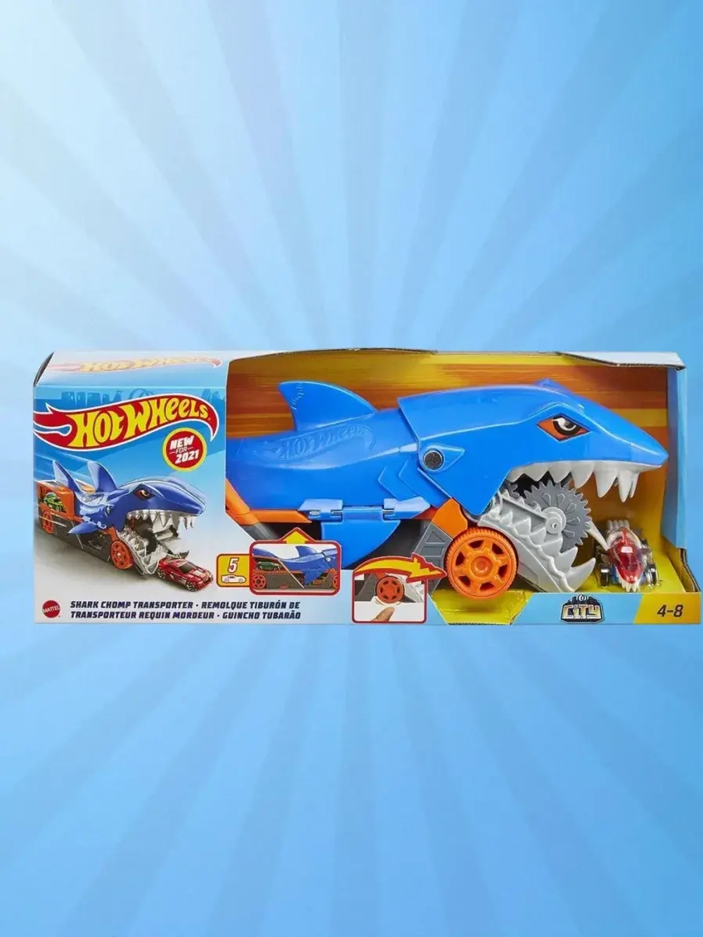 Автовоз транспортер Голодная акула Хот Вилс GVG36