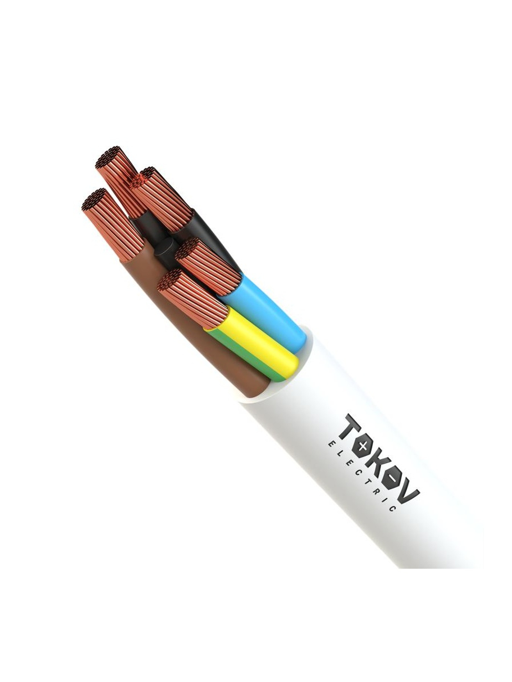 Провод TOKOV ELECTRIC ПВС 5х2.5(4х2.5+1х2.5) 380В Б (уп.100м) 1945531