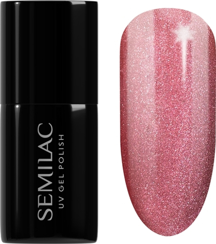 Semilac UV Hybrid Gloss GALA - Гибридный лак для ногтей с использованием УФ / СВ-лампы оттенок 662 Rosé Gloss, 7 ml