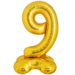 Шар фольгированный Цифра 9 127 см (Золотой)