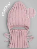 Шапка для девочки осенняя и снуд вязаный