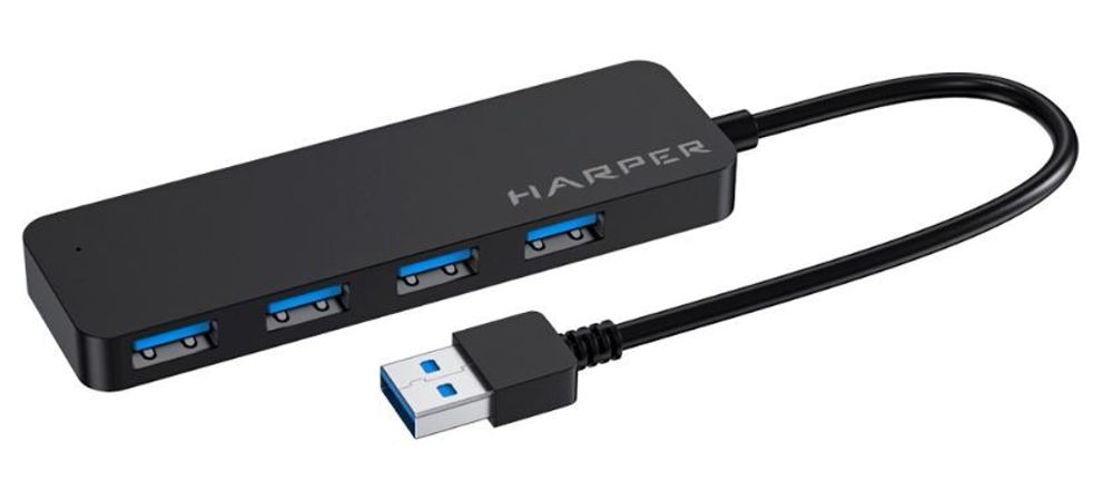 USB Концентратор HARPER HUB-04M Black
