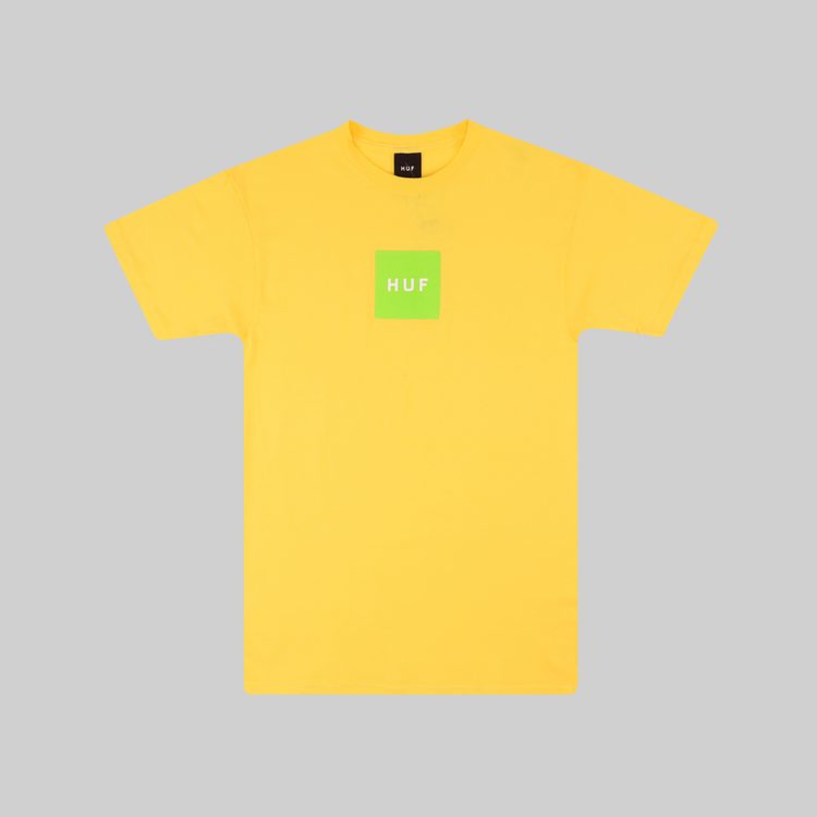 Футболка мужская HUF Essentials Box Logo артикул:TS01666-LMYLW - купить в магазине Дайс