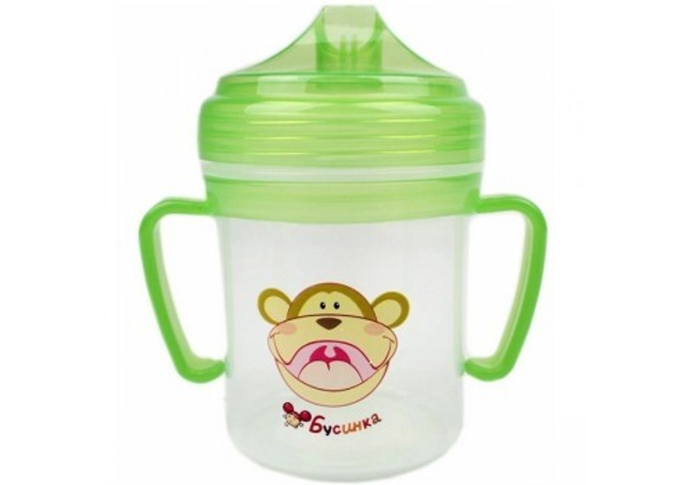 Бусинка Поильник-непроливайка с ручками, 270 мл, 6 мес+, арт. 1202