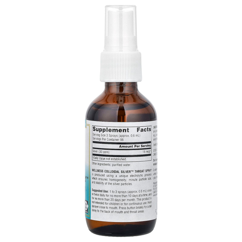Source Naturals, Wellness Colloidal Silver™, спрей для горла, 59,14 мл (2 жидк. унции)