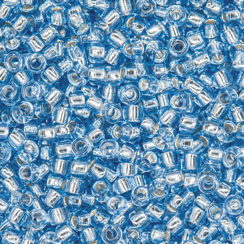 Японский бисер TOHO Round 15/0 (№33), с внутренним серебрением, прозрачный