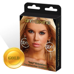 Золотистые круглые серьги SEXY (Цвет: золото)