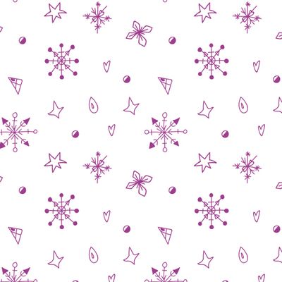 Бесшовный принт со снежинками