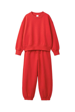 ZARA КОМПЛЕКТ ИЗ ТОЛСТОВКИ И БРЮК, КРАСНЫЙ