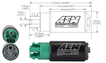 Топливный насос AEM 310 литров в час (AEM 310lph High Flow In-Tank Fuel Pump)