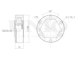 ШРУС внутренний UNIO CVJ-30077