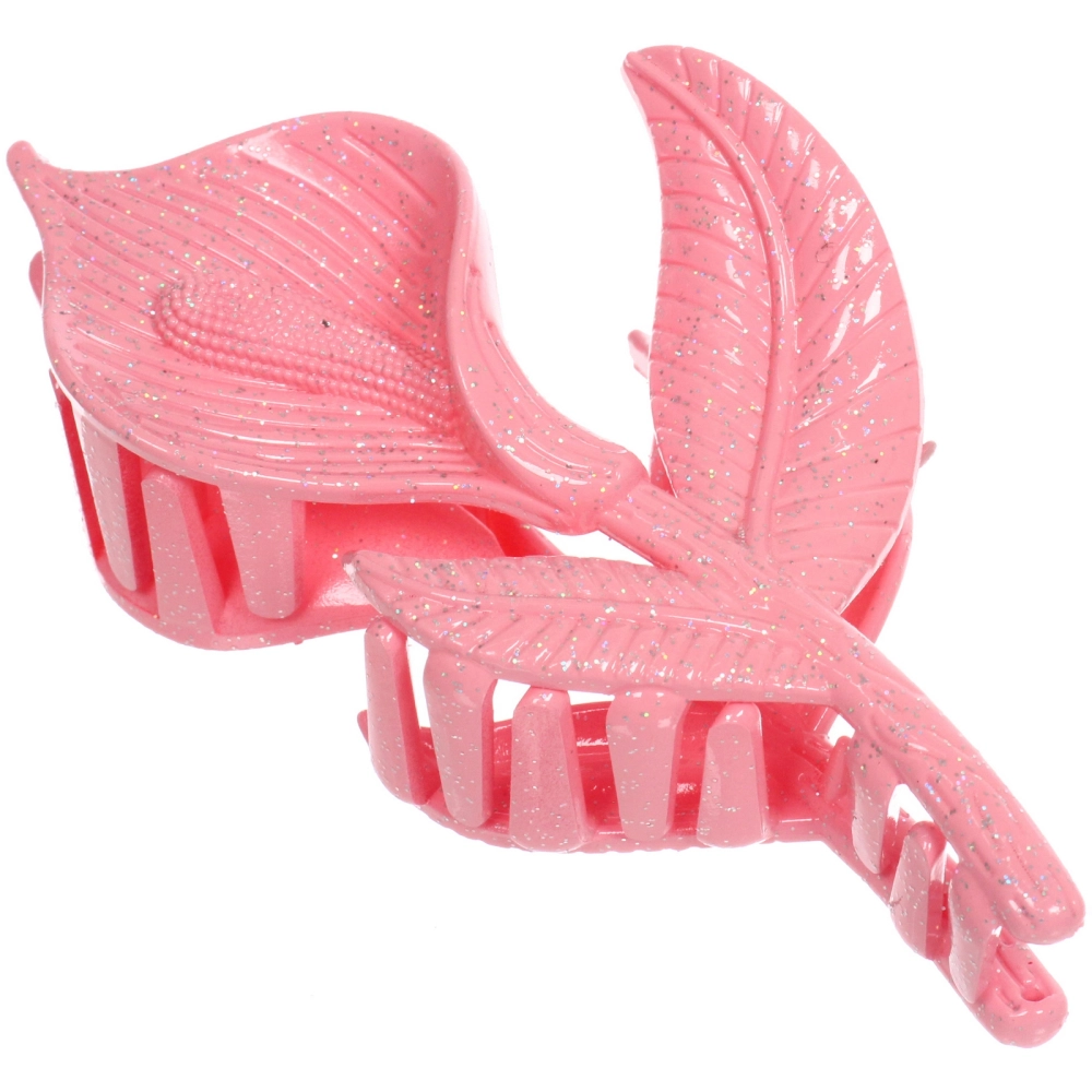 Заколка - краб для волос «AKS - SALVATORE», микс 6 цветов, цветок, 12*5,5см