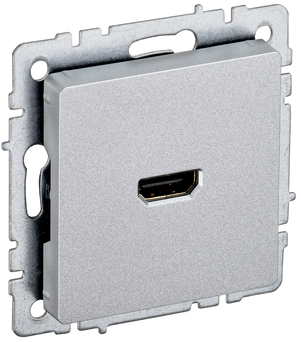BRITE Розетка HDMI РHDMI-0-БрА алюминий IEK