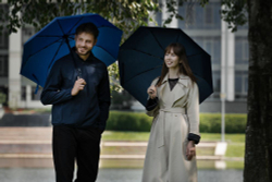 Зонт складной Monsoon, темно-синий