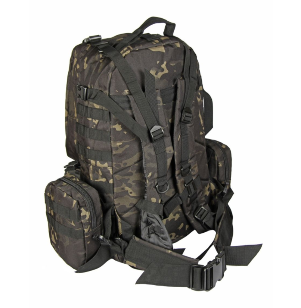 Рюкзак тактический с подсумками черный мультикам