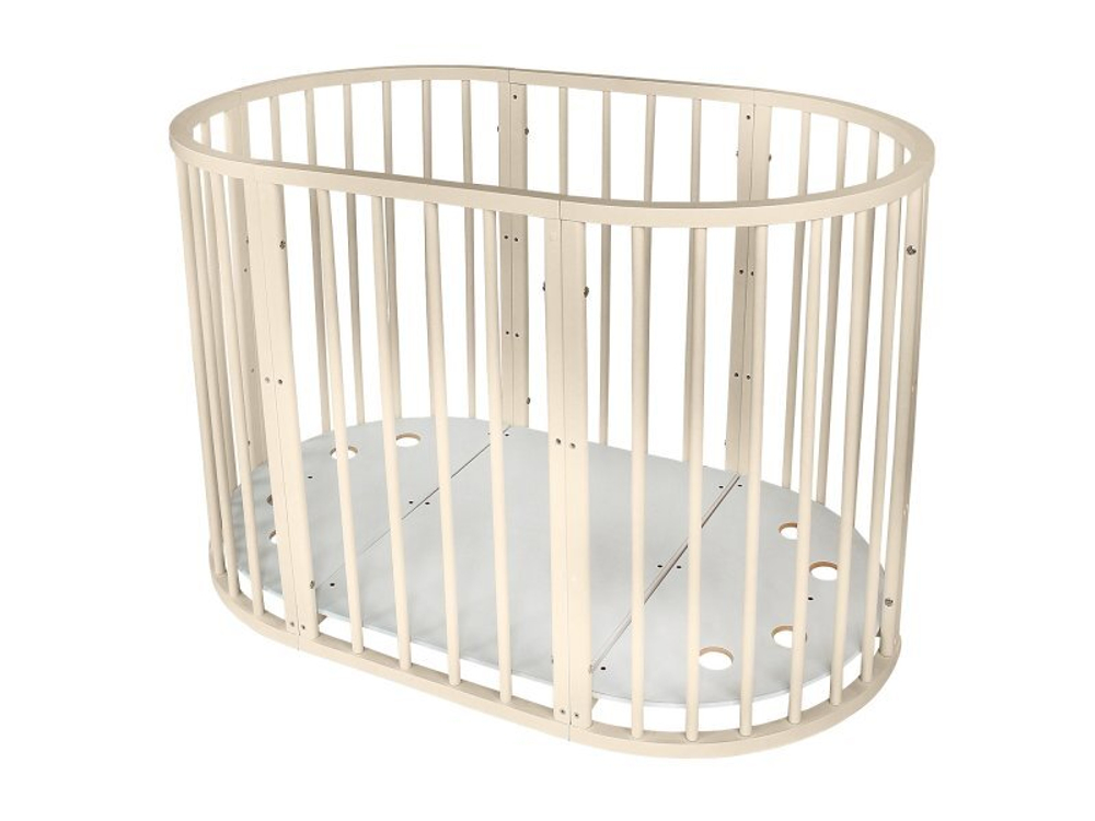 Кровать детская Indigo Simple 7в1 с поперечным маятником слоновая кость