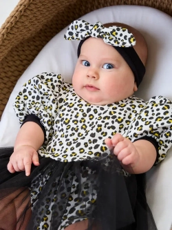 Платье-боди детское леопардовое