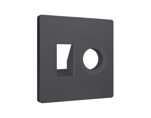 AP9125 Лицевая панель ALFA (Графит мягкое касание) для компьютерной/телефонной + TV розетки RJ-45/RJ-11 QUANT