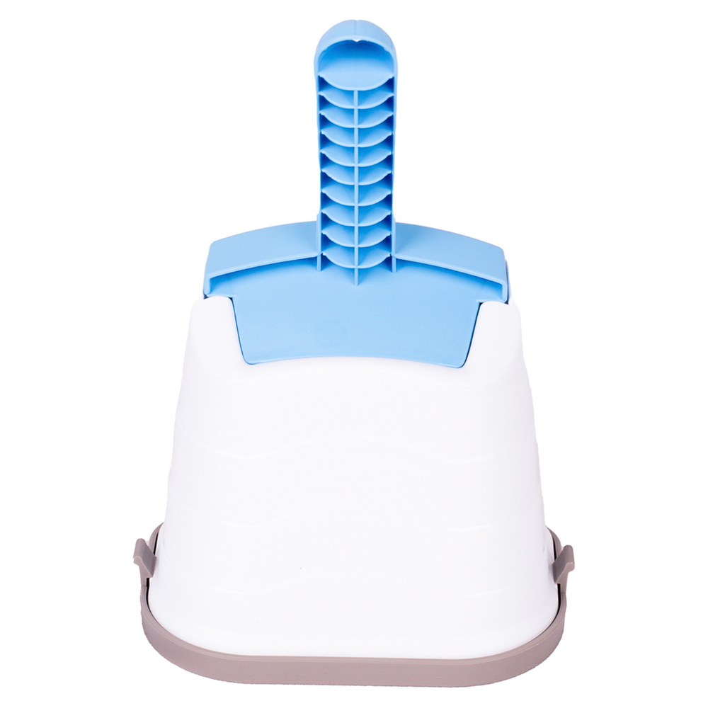 Туалет-лоток IMAC DUO для кошек с совочком на подставке голубой 50х40х15