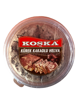 Кунжутная халва с какао Koska 400 гр круглый пластик