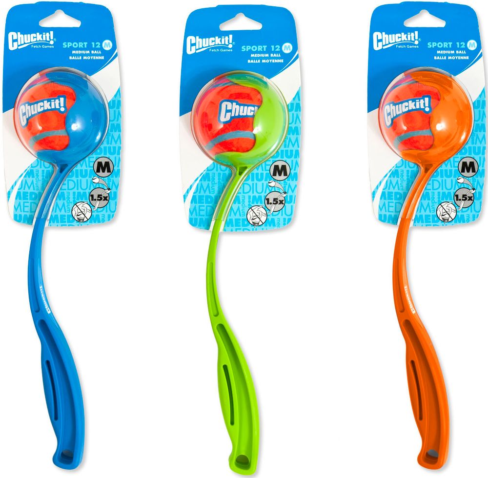 Kitty City Chuckit Ball Launcher 12M Игрушка Катапульта для метания мячей с теннисным мячиком для собак