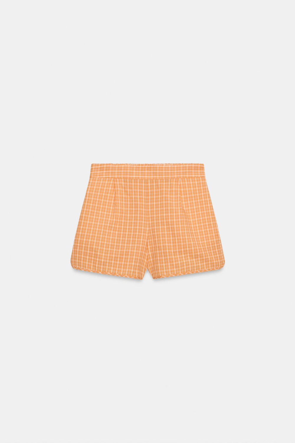 ZARA ШОРТЫ В КЛЕТКУ, ОРАНЖЕВЫЙ