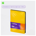 Ежедневник недатированный, А5, 136л., кожзам, Berlingo "Fuze", цветной срез, желтый