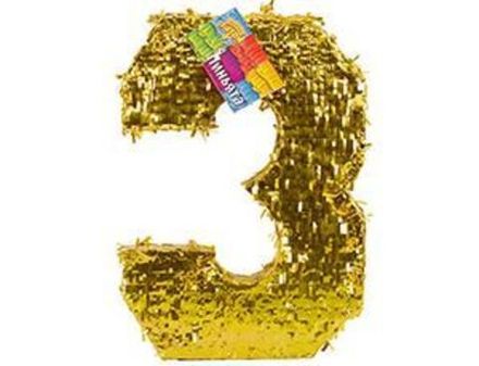 "Золотая цифра 3" пиньята