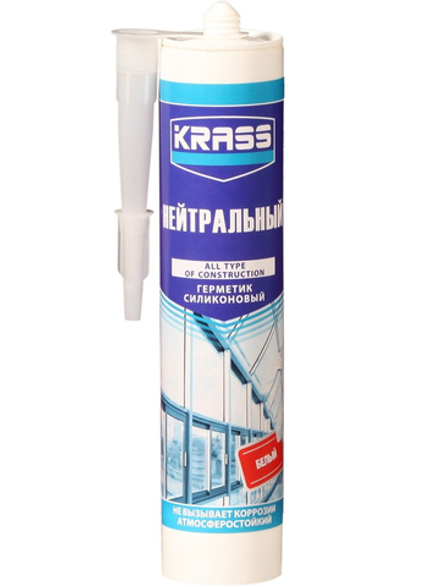 Герметик силиконовый нейтральный KRASS белый (300мл)