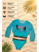 купальник раздельный спортивный с топом парео