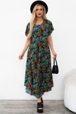 Платье Магия лета (коричневый/бирюза) Р11-867/15 Nikol (Акция)