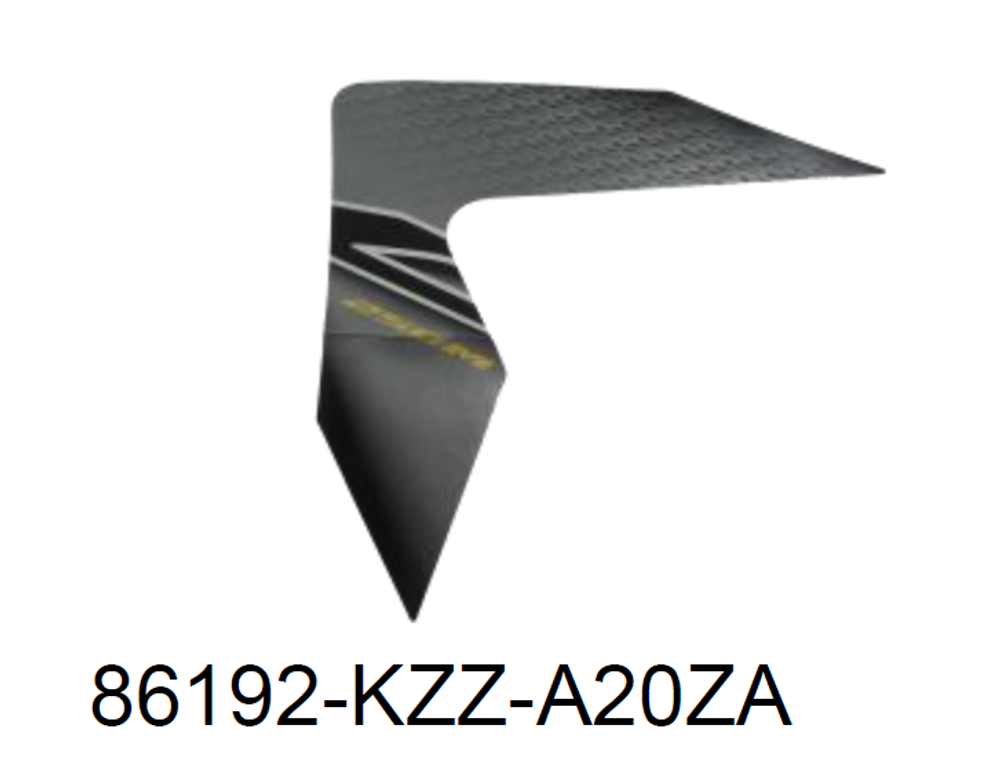 86192-KZZ-A20ZA. STRIPE, L. FR. SHROUD *TYPE2*. original decal on the radiator shroud