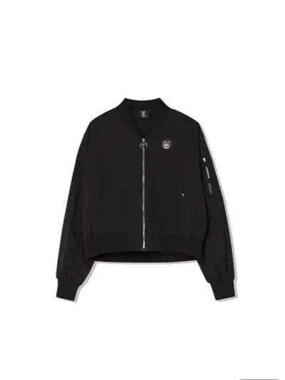 Укороченный бомбер из нейлона