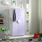 Гардероб - IKEA SMÅSTAD/SMASTAD/СМОСТАД ИКЕА,  123х60 см, белый/фиолетовый