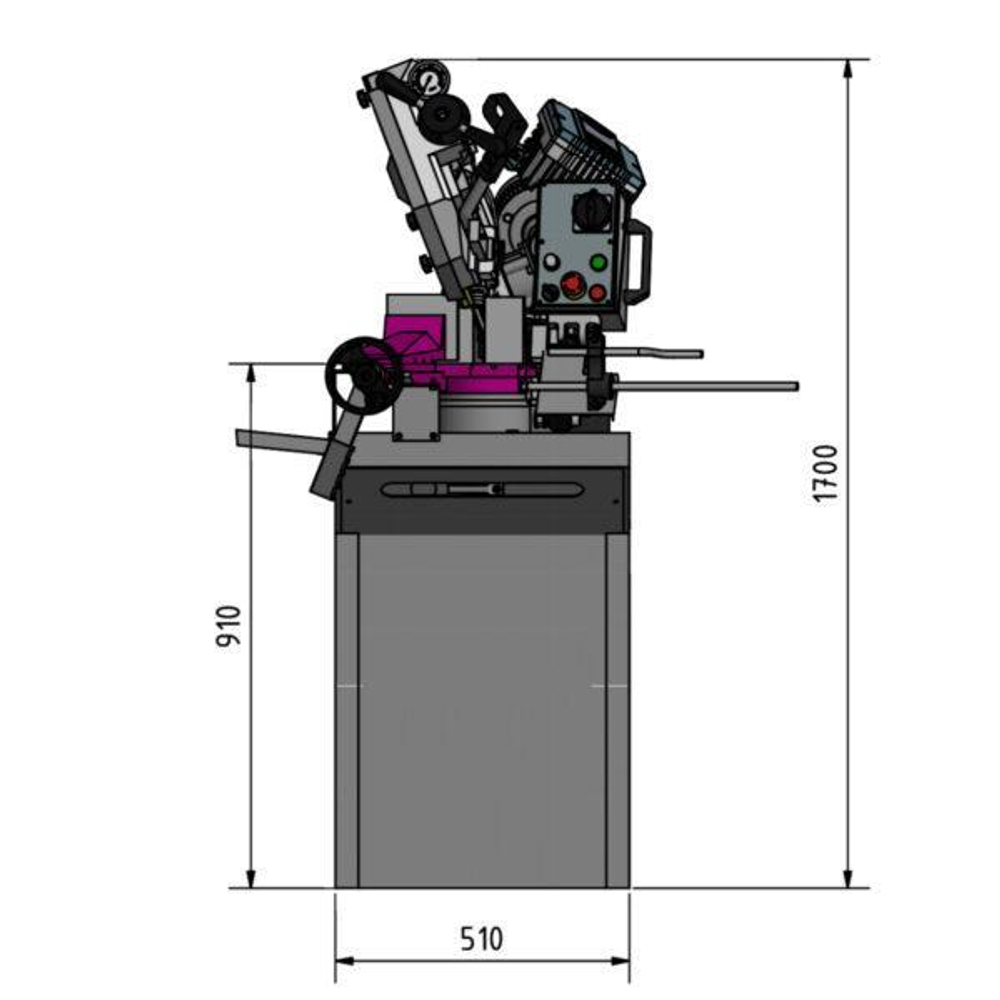 Ленточнопильный отрезной станок Optimum OPTIsaw SD 281V
