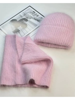 комплект шапка с шарфом- снуд зимний вязаный