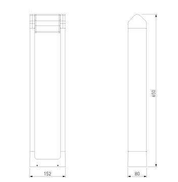 Ландшафтный поворотный светильник 8W 3000K a072078 35163/F черный DORS LED Elektrostandard