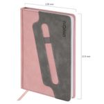 Ежедневник датированный 2025, А5, 138x213 мм, BRAUBERG "Assistant", под кожу, держатель для ручки, розовый, 115889