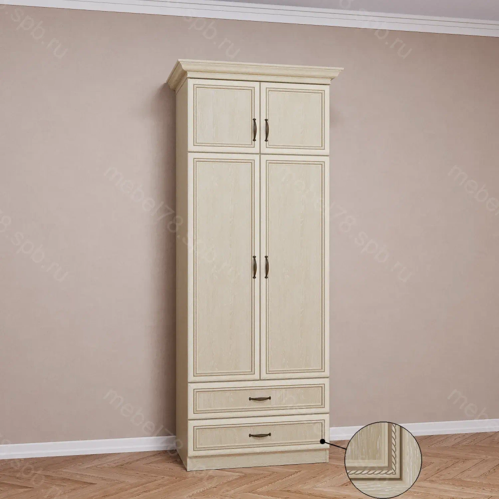 Шкаф распашной с антресолью 2/4