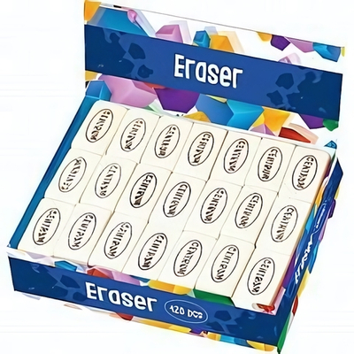 Ластик 30х16х8мм. белый прямоугольный, каучук (Центрум)