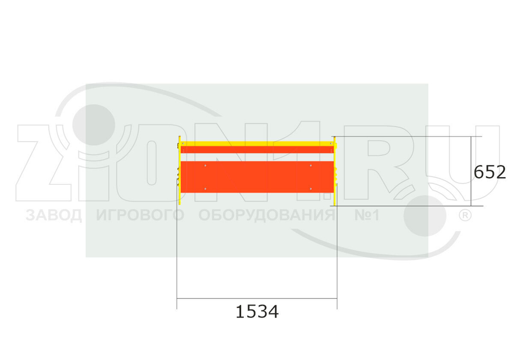Скамейка детская Рыбка для игровой площадки