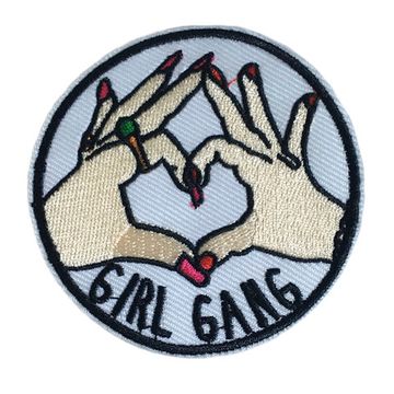 Нашивка термоаппликация на одежду и на рюкзак. Girl Gang