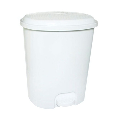 Ведро для мусора с педалью, 12л белый/белый 1\8