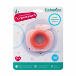 106225/Погремушка-яблочко "Elefantino" с элементами прорезывателя, на блист. 15,2*19,4 см./12