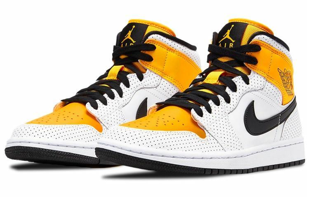 Кроссовки Jordan Air Jordan 1 Mid "Laser Orange" (Женская размерная сетка)