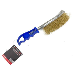 Щетка ручная по металлу с пластиковой ручкой Specos синяя