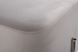 Пуф велюровый 44x42x42см Garda Decor светло-серая с хромированными ножками