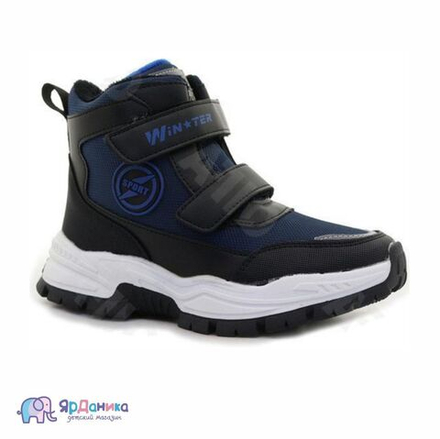 Зимние ботинки Boncy сине-черные Winter А7717-10