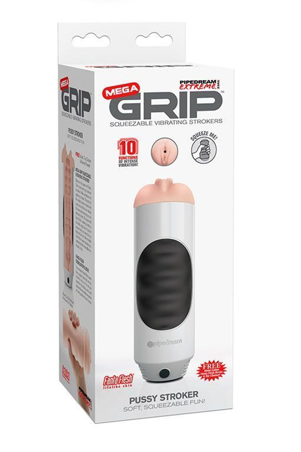 Мастурбатор-вагина Extreme Toyz Mega Grip Vibrating Stroker Mouth